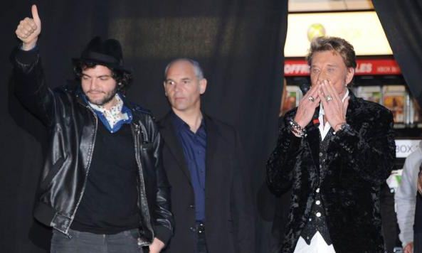 Johnny Hallyday au Virgin des Champs Elysées 27 mars 2011