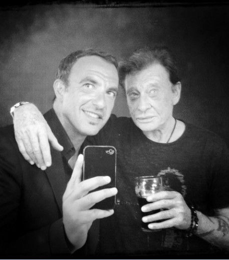 Johnny Hallyday et Nikos Aliagas