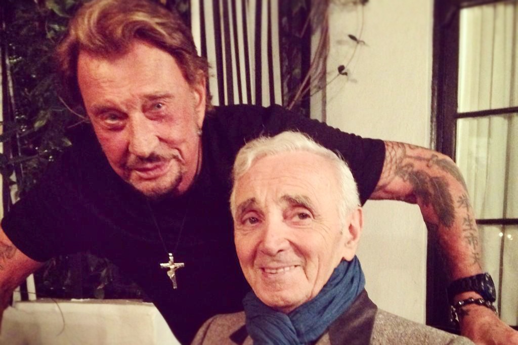 Johnny Hallyday Charles Aznavour_Snapseed