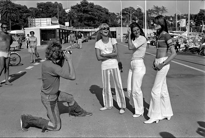 Johnny Hallyday et Sylvie Vartan avec Sheila et Françoise Hardy en août 1969