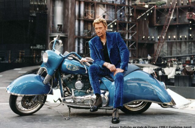 Johnny Hallyday moto harley Davidson Laura Eyes
