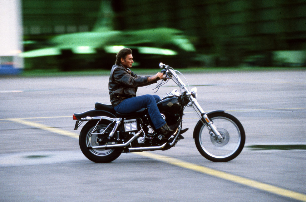 Moto Johnny Hallyday HARLEY-DAVIDSON FXWG WIDE GLIDE 85 (1989)