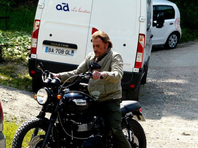 Moto Johnny Hallyday TRIUMPH BONNEVILLE T100 (2013)