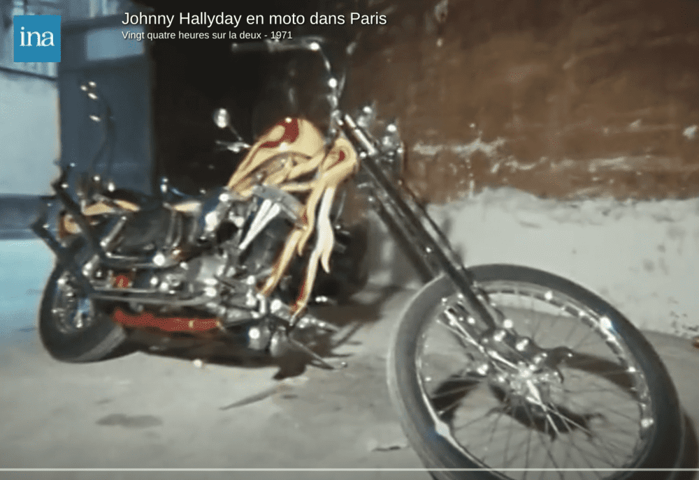 moto johnny hallyday CHOPPER (MOTOR HARLEY SHOVELHEAD) (1971)
