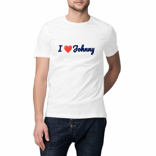 T-shirt I love Johnny Hallyday
