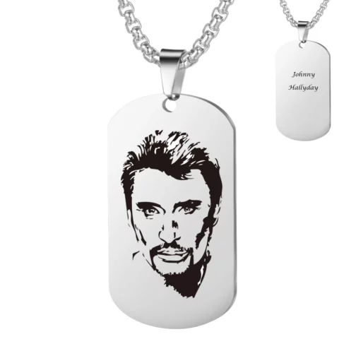 Collier Médaillon Johnny Hallyday