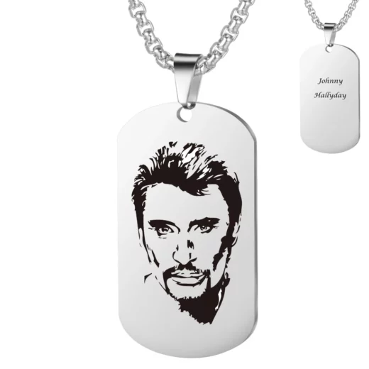 Johnny Hallyday collier médaillon