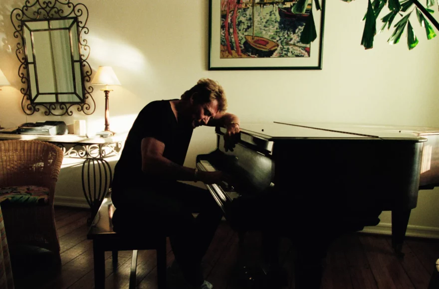 Johnny Hallyday au piano