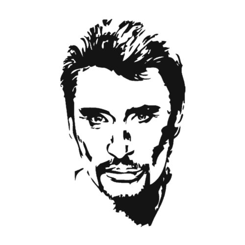 Stickers Johnny Hallyday pour lunette arrière de voiture