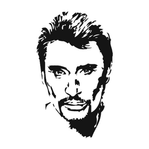 Stickers Johnny Hallyday pour lunette arrière de voiture