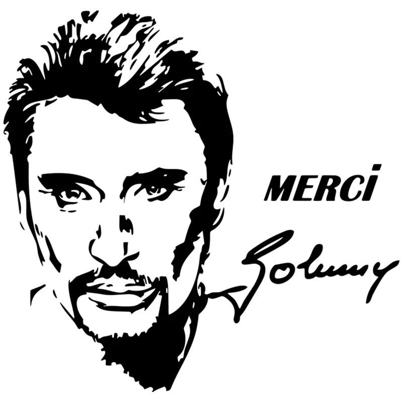 Stickers Johnny Hallyday pour lunette arrière de voiture – Image 2